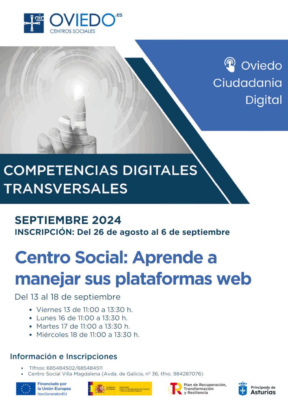 Centros Sociales: aprende a manejar sus plataformas web