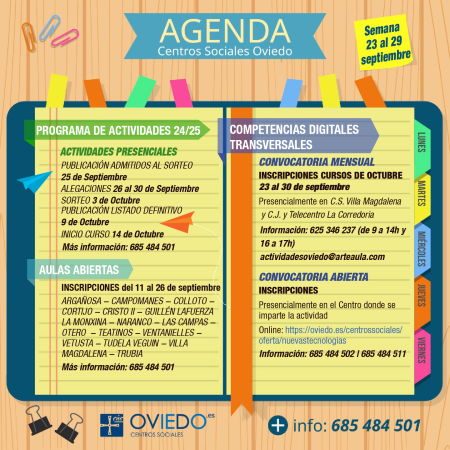 AGENDA 23 - 29 SEPTIEMBRE